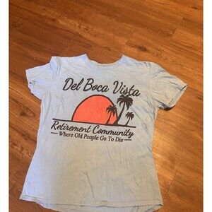 Del Boca Vista They Don't Want Us There Retired Blue Cotton T-Shirt L